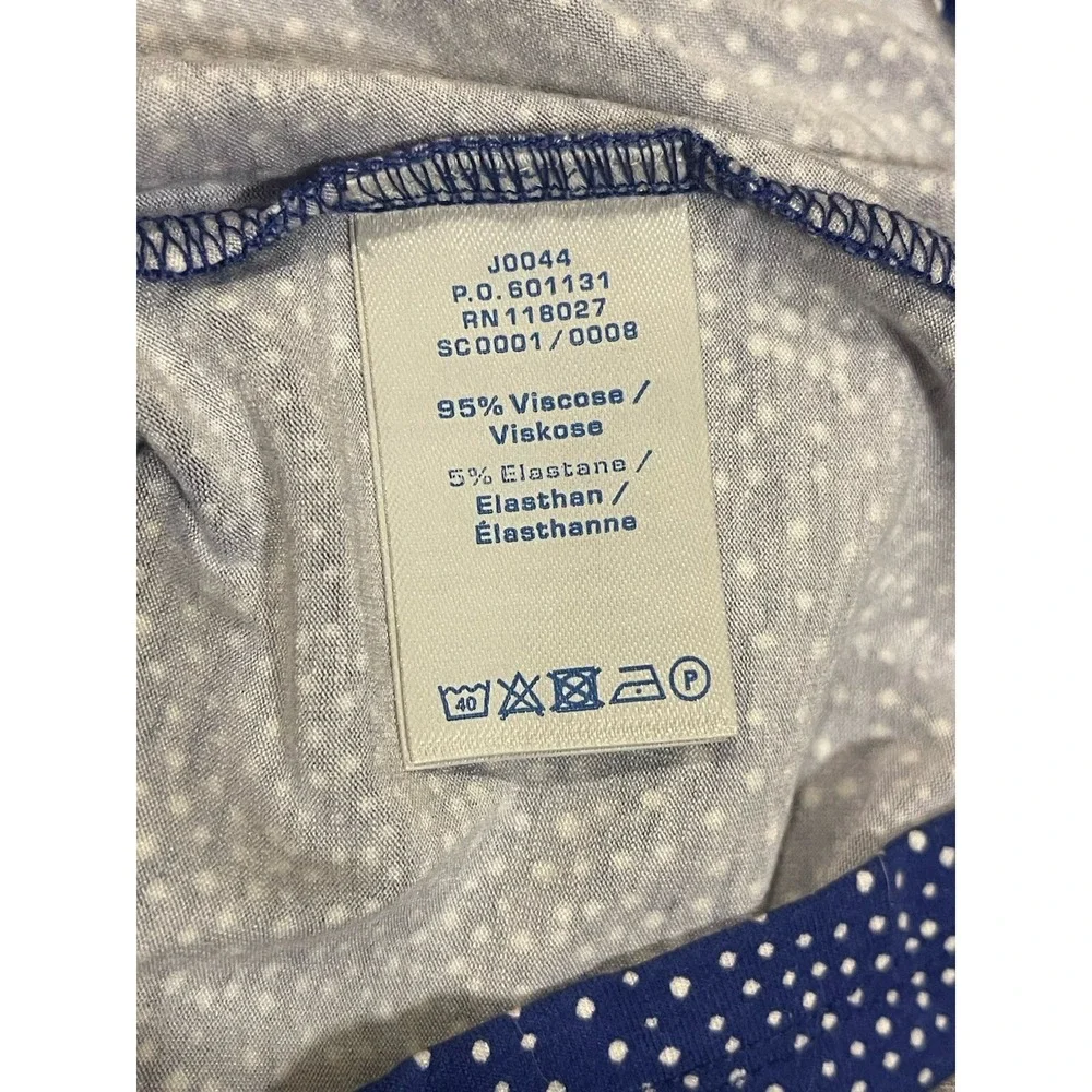 Boden Woman's Blue Polka Dot Long Sleeve Alone Knee High Dress‎ 4R